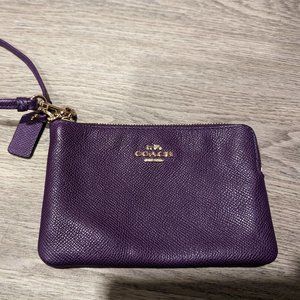 Purple coach wristlet